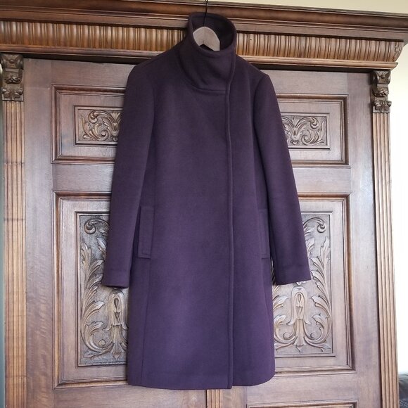 NEW Plum Wool-Blend Coat - Picture 10 of 10
